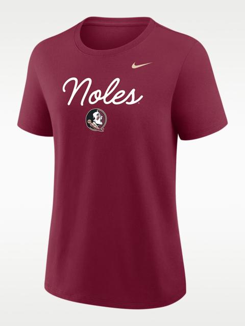 Nike Florida State Script Mantra Logo Women's Nike College T-Shirt
