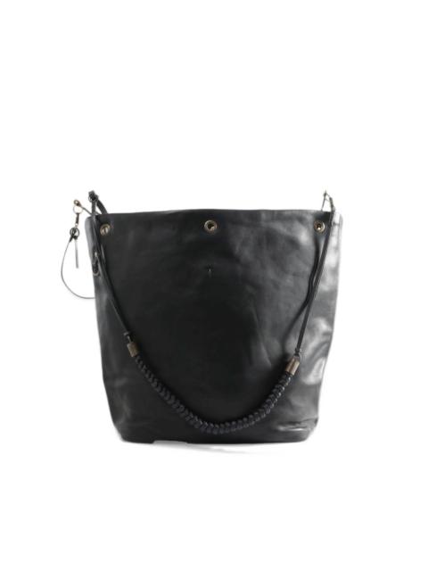 Ziggy Chen eyelet-embellished leather tote bag