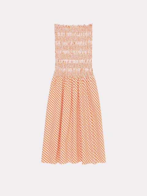 KENZO Gingham strapless dress