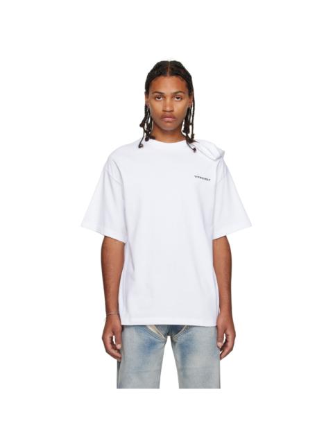 SSENSE Exclusive White Folded Shoulder T-Shirt