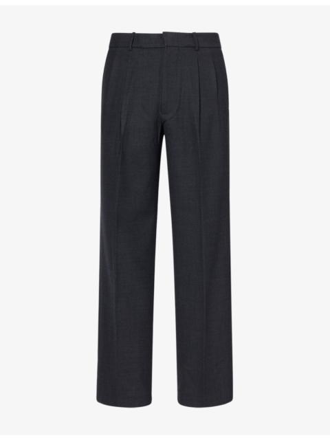 SIMKHAI Julian Pleated Wool-Blend Trousers