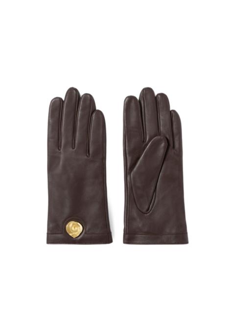 Claudie Pierlot logo-plaque leather gloves