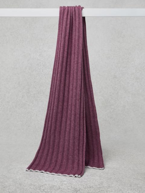 Brunello Cucinelli Cashmere rib knit scarf