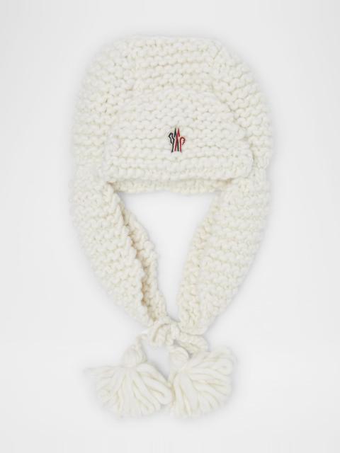 Moncler Grenoble Wool Logo Aviator Cap