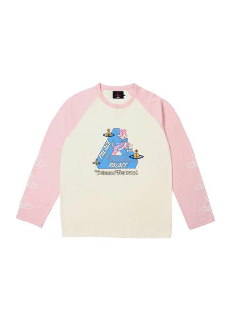 PALACE VIVIENNE WESTWOOD RAGLAN LONGSLEEVE WHITE / PINK