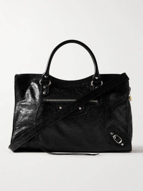 BALENCIAGA Le City Medium Arena Textured-Leather Tote