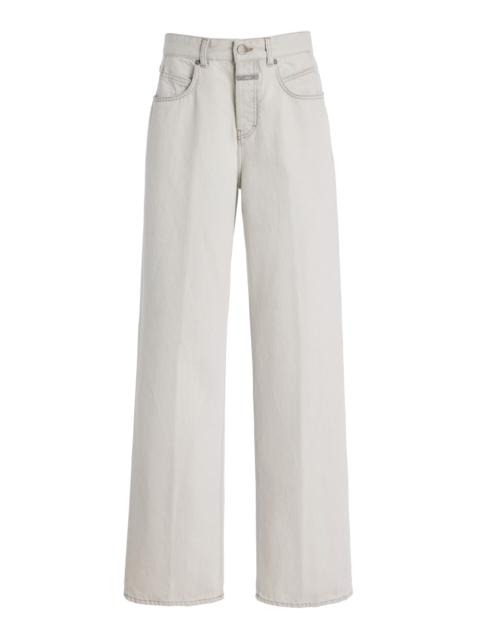 CLOSED Nikka Rigid Mid-Rise Wide-Leg Jeans grey