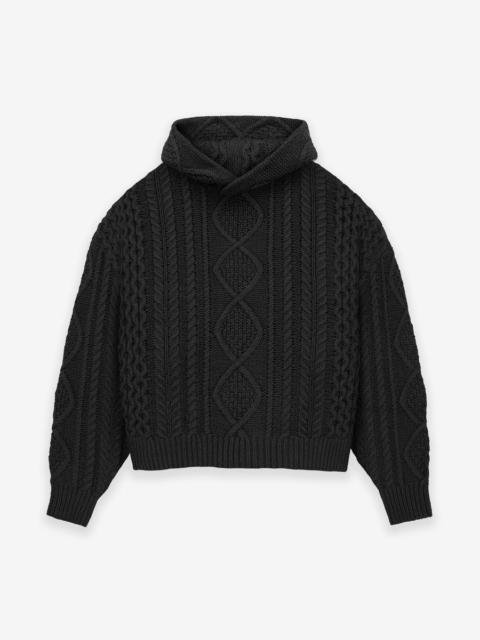ESSENTIALS Cable Knit Hoodie