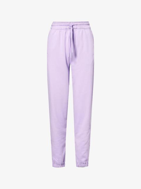 Tapered mid-rise organic cotton-jersey jogging bottoms
