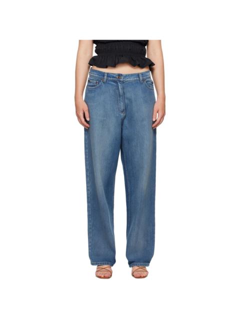 Indigo Loose Leg Jeans