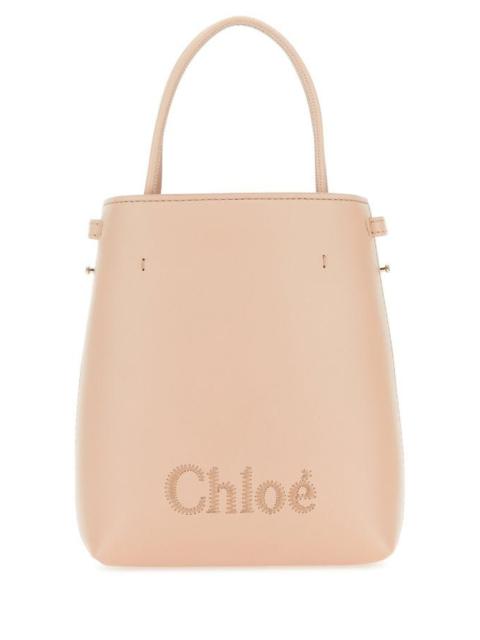 Powder pink leather micro Chloé Sense handbag