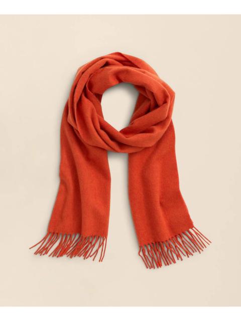 Brooks Brothers Cashmere Fringed Scarf
