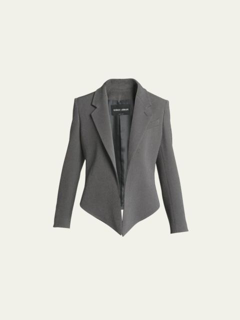 GIORGIO ARMANI Open-Front Textured Viscose Blazer