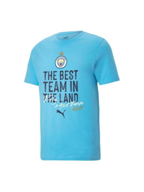 PUMA X Manchester City UCL 22/23 Winners T-Shirt 'Blue' 778684-04