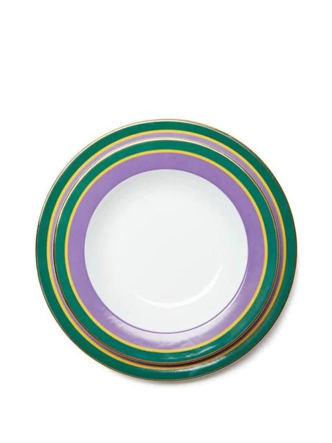 La DoubleJ Set of 2 Soup & Dinner Plates - Viola