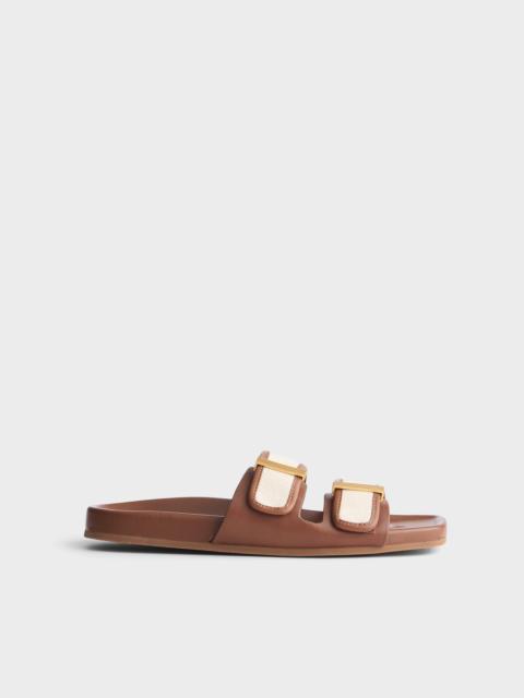 rag & bone Rue Canvas-Trimmed Leather Slide