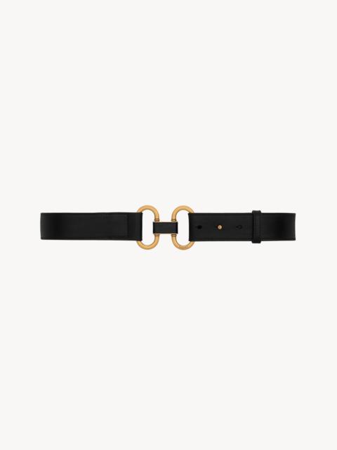 SAINT LAURENT DOUBLE RING BELT IN LEATHER