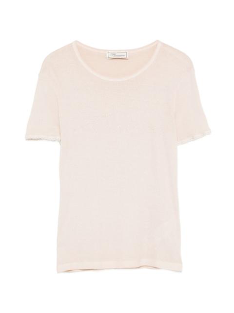 Blumarine ribbed short-sleeve T-shirt