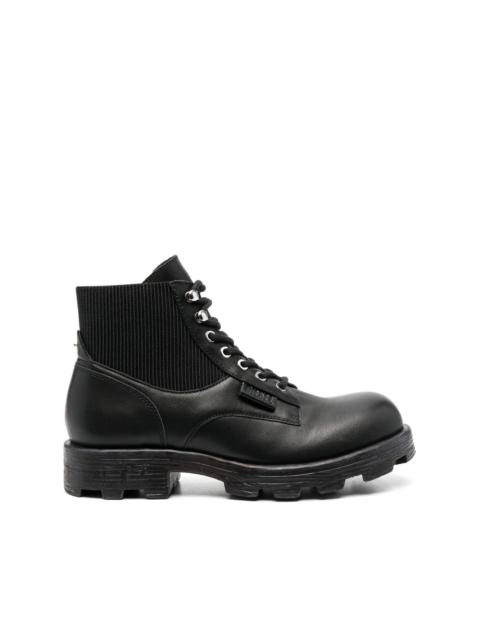 Diesel 40mm leather combat boots