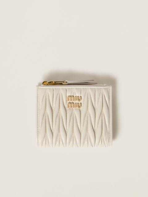 Miu Miu Small wallet in matelassé nappa leather