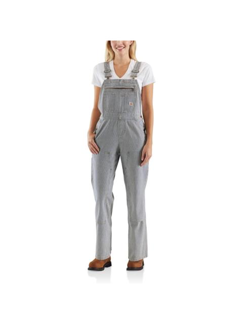 Carhartt Women's Railroad Stripe Denim Bib Overall