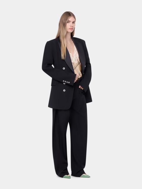 rabanne TAILORED BLAZER JACKET IN BLACK WOOL