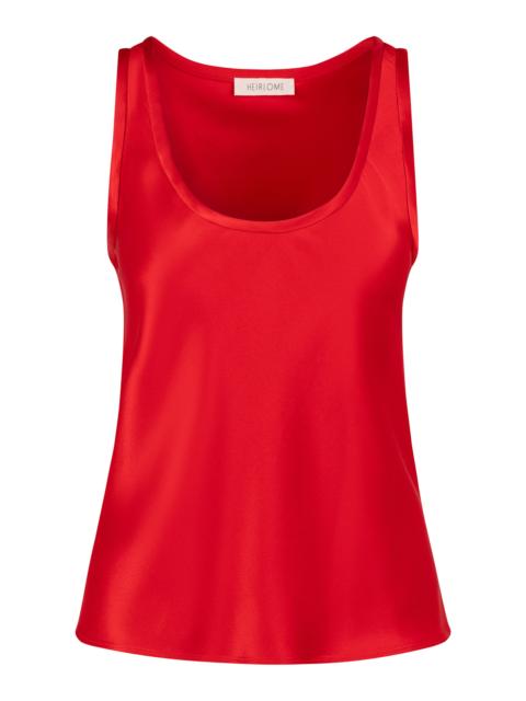 HEIRLOME Adau Silk Top red