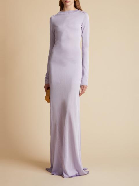KHAITE The Valera Dress in Lavender