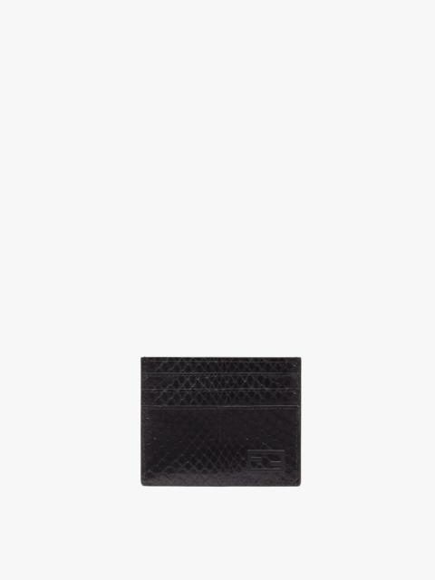 FENDI Black ayers leather card holder