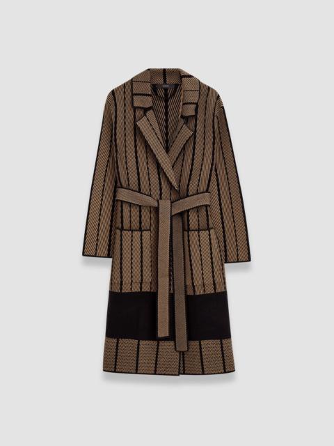 JOSEPH Chevron Jacquard Knitted Coat