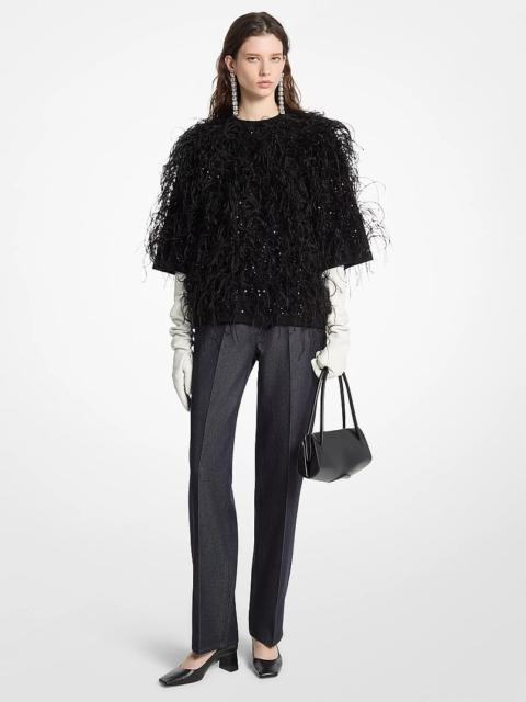 MICHAEL KORS COLLECTION Hand-Embroidered Cashmere Sweater