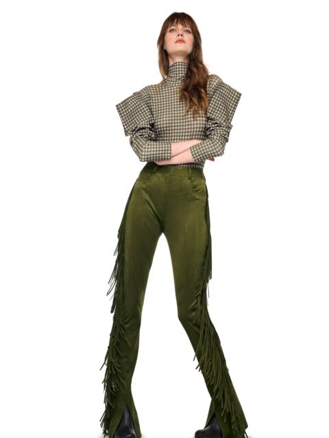 NORMA KAMALI FRINGE SPAT JEANS