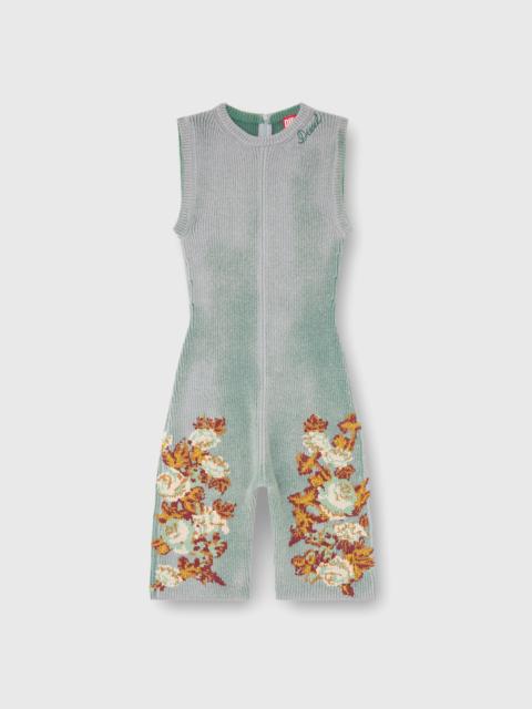 Diesel KNITTED PLAYSUIT WITH FLORAL MOTIF