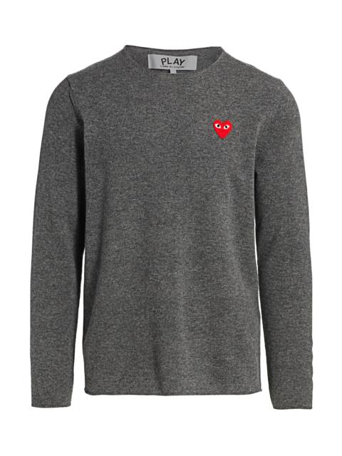 Comme des Garçons PLAY Men Signature Wool Sweater - Grey