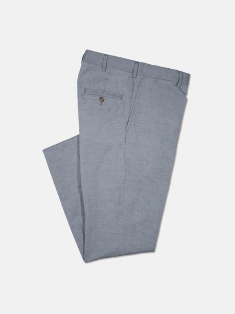 J. PRESS MADE-IN-USA CHARCOAL COTTON CHAMBRAY TROUSER