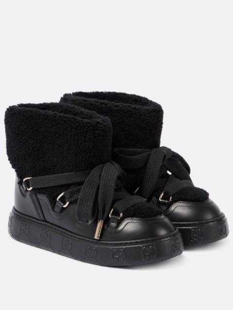 GUCCI Nat wool-blend booties