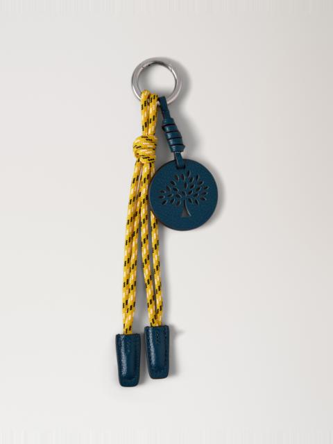 Mulberry Rope Keyring Yellow & Out of the Blue Mixed Material