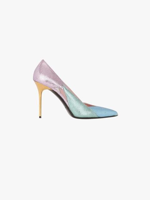 Balmain Multicolor metallic leather Sibyl pumps