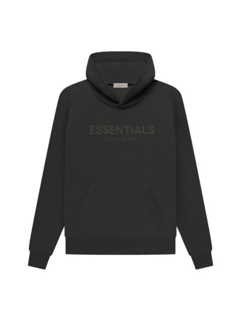 Fear of God Essentials SS23 waffle Raglan Hoodie 'off Black' FOG-SS23-037