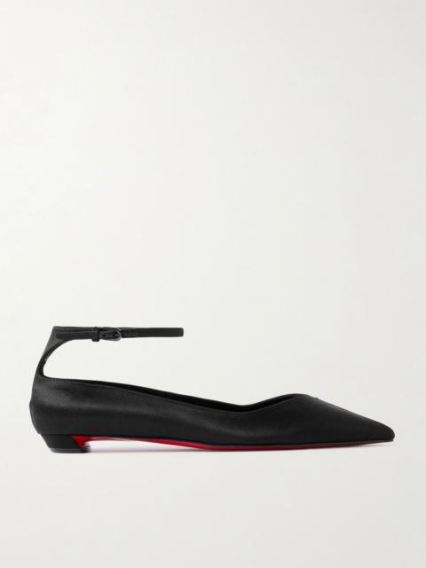 Christian Louboutin Erozeena satin point-toe flats Black