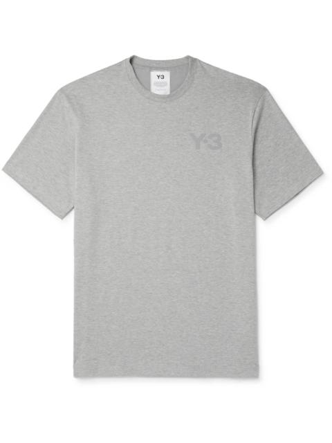 Y-3 Logo-Print Mélange Cotton-Jersey T-Shirt