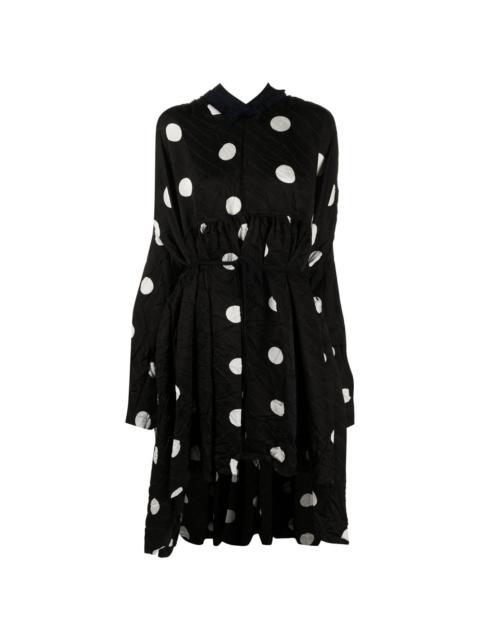 BALENCIAGA Backwrap polka-dot print dress
