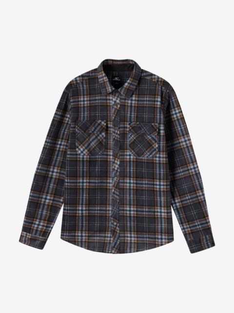 O'Neill Glacier Plaid Superfleece Standard Fit Long Sleeve Shirt