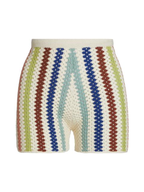 ESCVDO Women's Camino Plaza Crochet Shorts - Multi