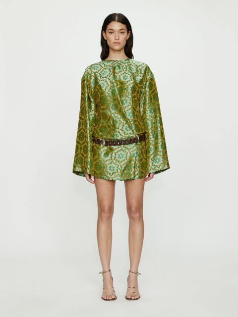 CHRISTOPHER ESBER Palmira Leather Belted Long Sleeve Mini Dress