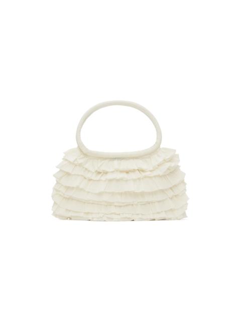 Molly Goddard SSENSE Exclusive Off-White Frilled Bag