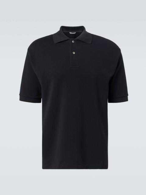AURALEE Cotton piqué polo shirt