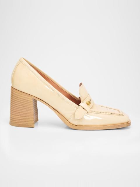Zimmermann 75mm Astor Patent Leather Loafer Pumps