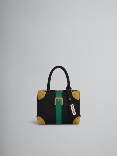 Marni CUBIC BAG IN BLACK TROMPE-L'ŒIL JACQUARD