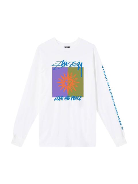 Stussy Love & Peace Long-Sleeve Tee 'White'